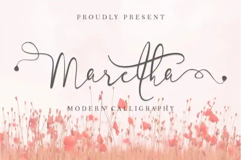 Maretha Calligraphy Font