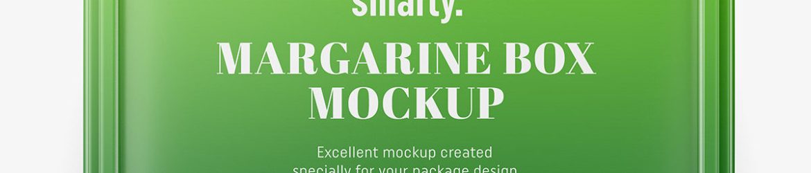 Margarine box mockup