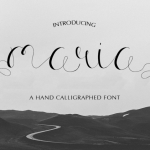 Maria Calligraphy Font - Fonte Grátis Maria Calligraphy Font
