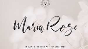 Maria Rose Script › Fontesk