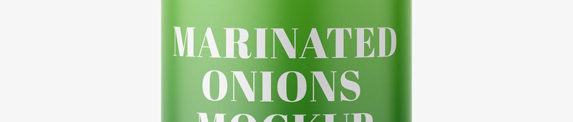 Marinated onions jar mockup