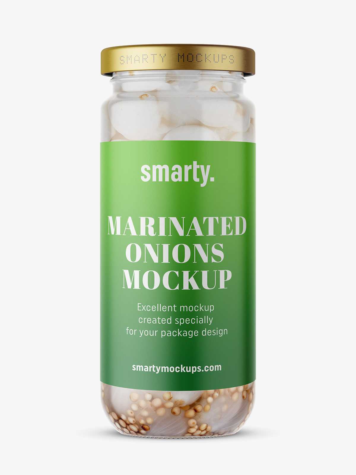 Marinated onions jar mockup