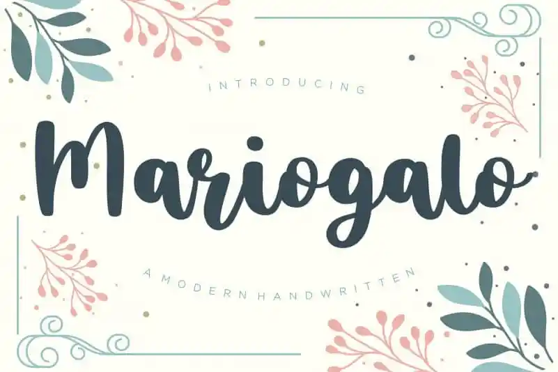 Mariogalo Modern Handwritten Font