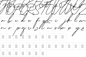 Mapa de caracteres da fonte Marlines Font | 1001 Free Fonts