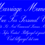 Marriage Moment Font