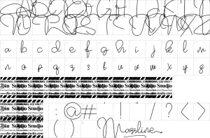 Mapa de caracteres da fonte Marrline Font | 1001 Free Fonts