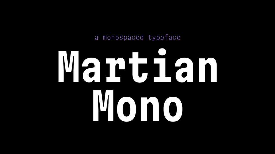 Martian Mono Font Family › Fontesk