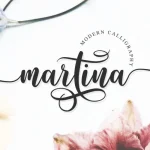 Martina Calligraphy Font - Fonte Grátis Martina Calligraphy Font