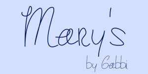 Mary's Handwriting font