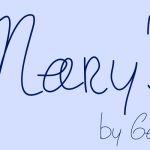 Mary's Handwriting font