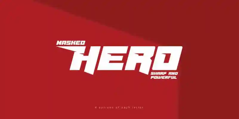 Masked Hero Display Font