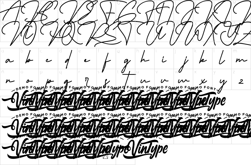Mapa de caracteres da fonte Masterline Font | 1001 Free Fonts