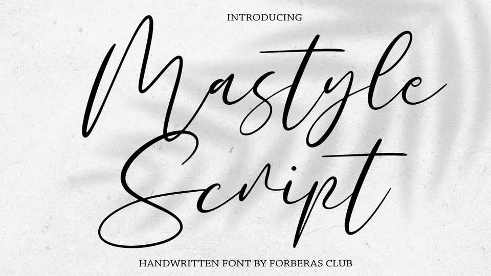 Mastyle Script Font › Fontesk