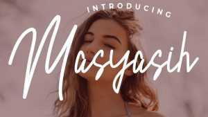 Masyasih Script Font › Fontesk