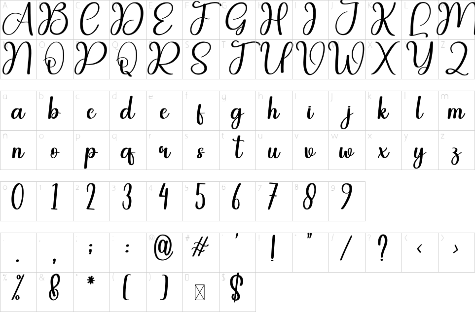 Mapa de caracteres da fonte Match Font | 1001 Free Fonts