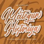 Matequn Historiya Script Font - Fonte Grátis Matequn Historiya Script Font