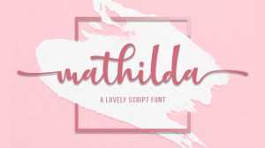 Mathilda Script Font › Fontesk