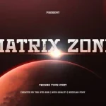 Matrix Zone Display Font