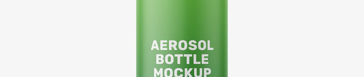 Matt aerosol bottle mockup / 300 ml