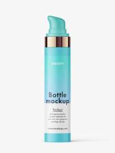 Matt airless bottle mockup