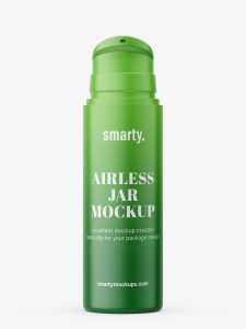 Matt airless jar with pump