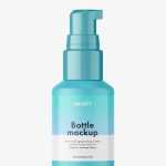Matt airless pump bottle mockup