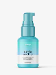 Matt airless pump bottle mockup