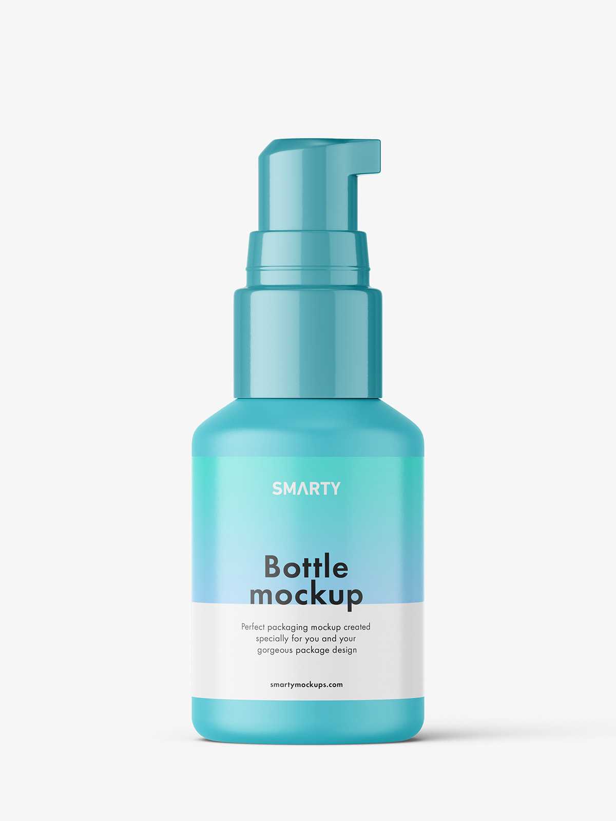 Matt airless pump bottle mockup