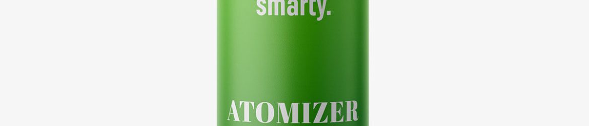 Matt atomizer bottle mockup
