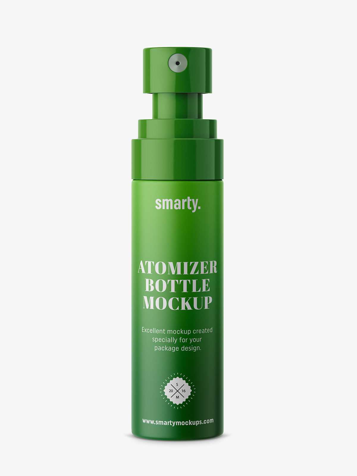 Matt atomizer bottle mockup