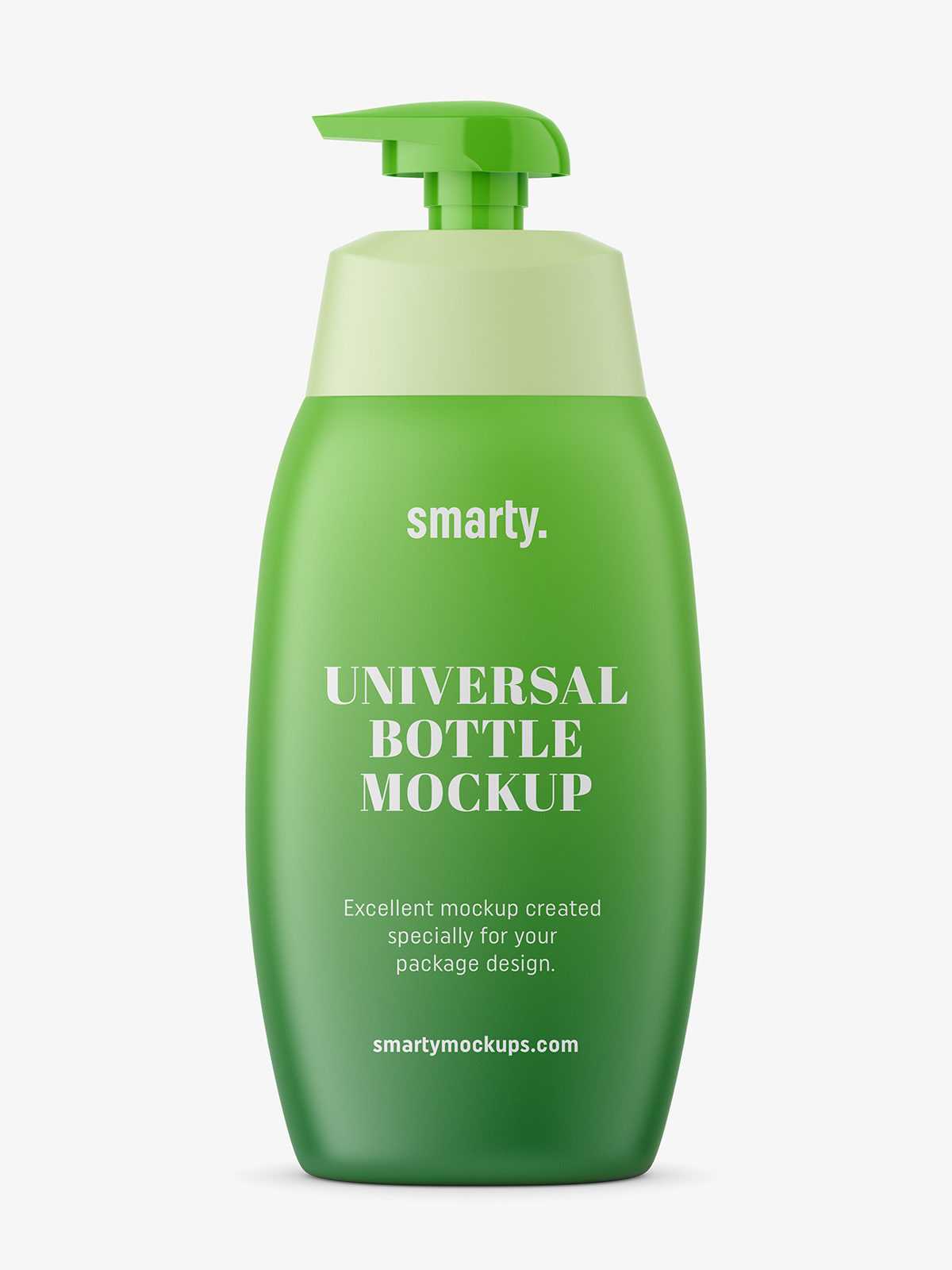 Matt baby oil bottle with pump mockup