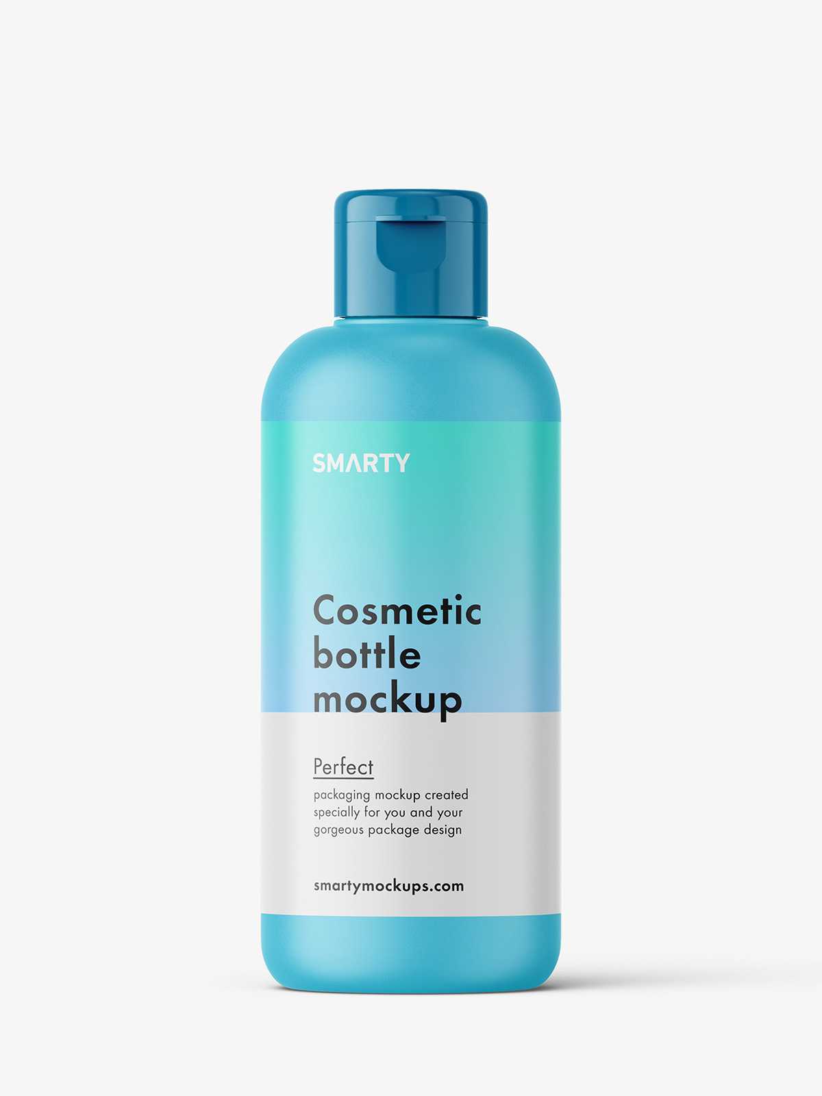 Matt bottle mockup with flip top mockup