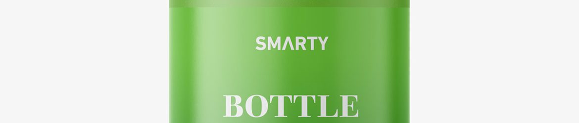 Matt bottle mockup with flip top mockup