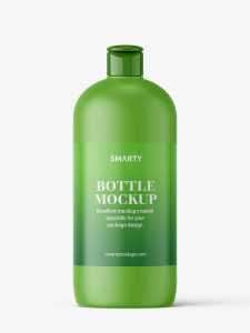 Matt bottle mockup with flip top mockup