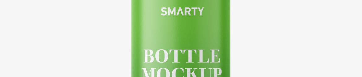 Matt bottle mockup with rounded screwcap mockup Matt bottle mockup with rounded screwcap mockup