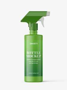 Matt bottle mockup with trigger spray mockup