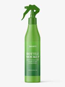 Matt bottle mockup with trigger spray mockup