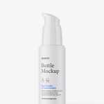Matt bottle with airless mockup