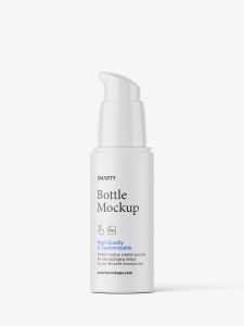 Matt bottle with airless mockup