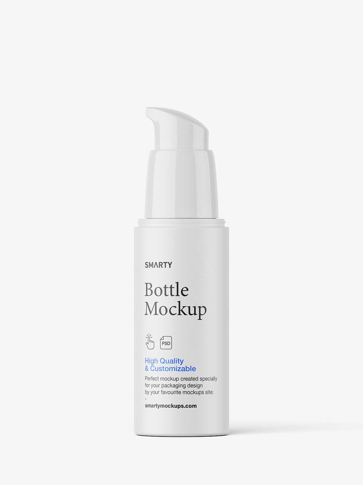 Matt bottle with airless mockup
