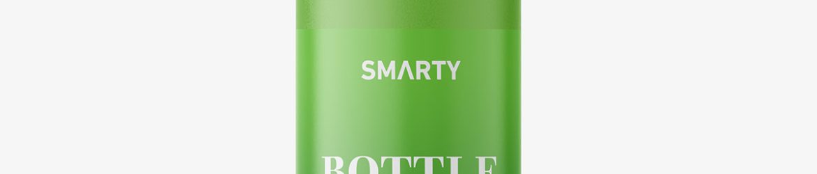 Matt bottle with airless spray mockup