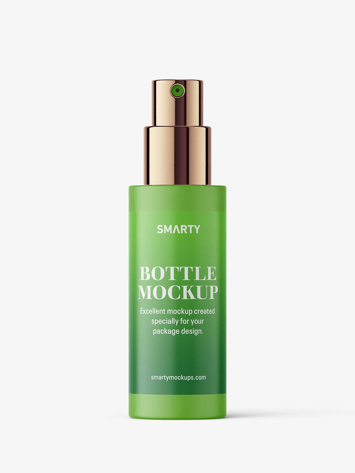 Matt bottle with airless spray mockup