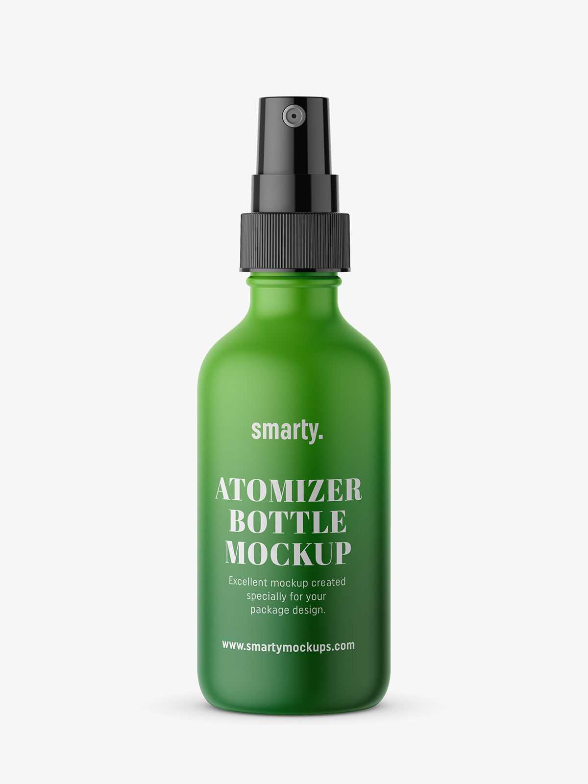 Matt bottle with atomizer mockup
