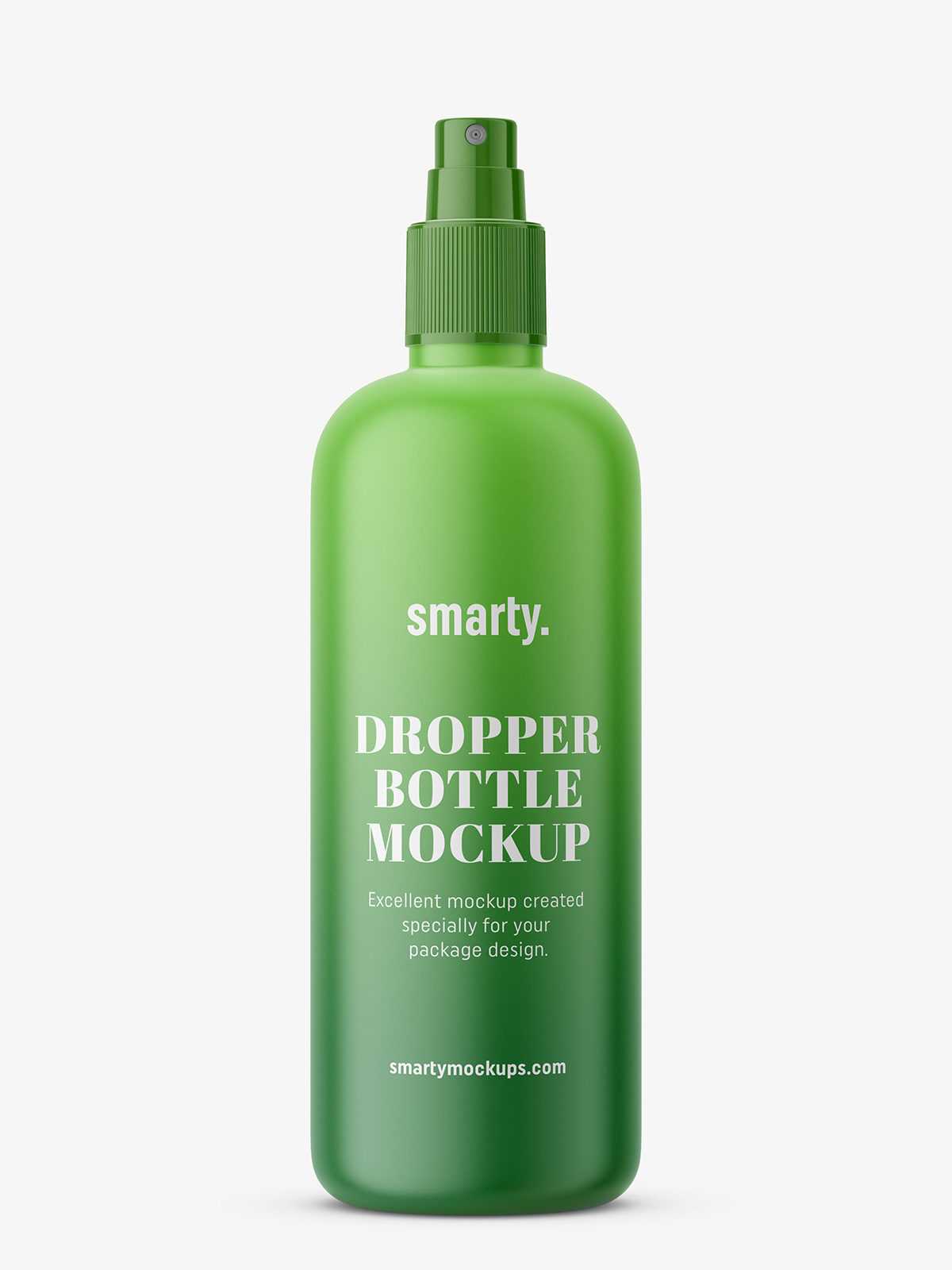 Matt bottle with atomizer mockup