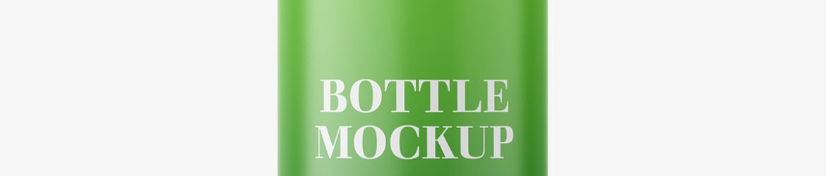 Matt bottle with child resistant cap mockup