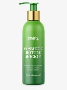 Matt bottle with chrome pump