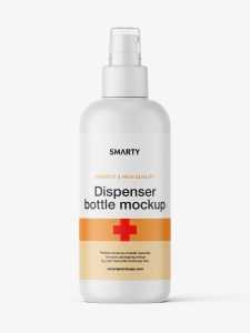 Matt bottle with dispenser mockup