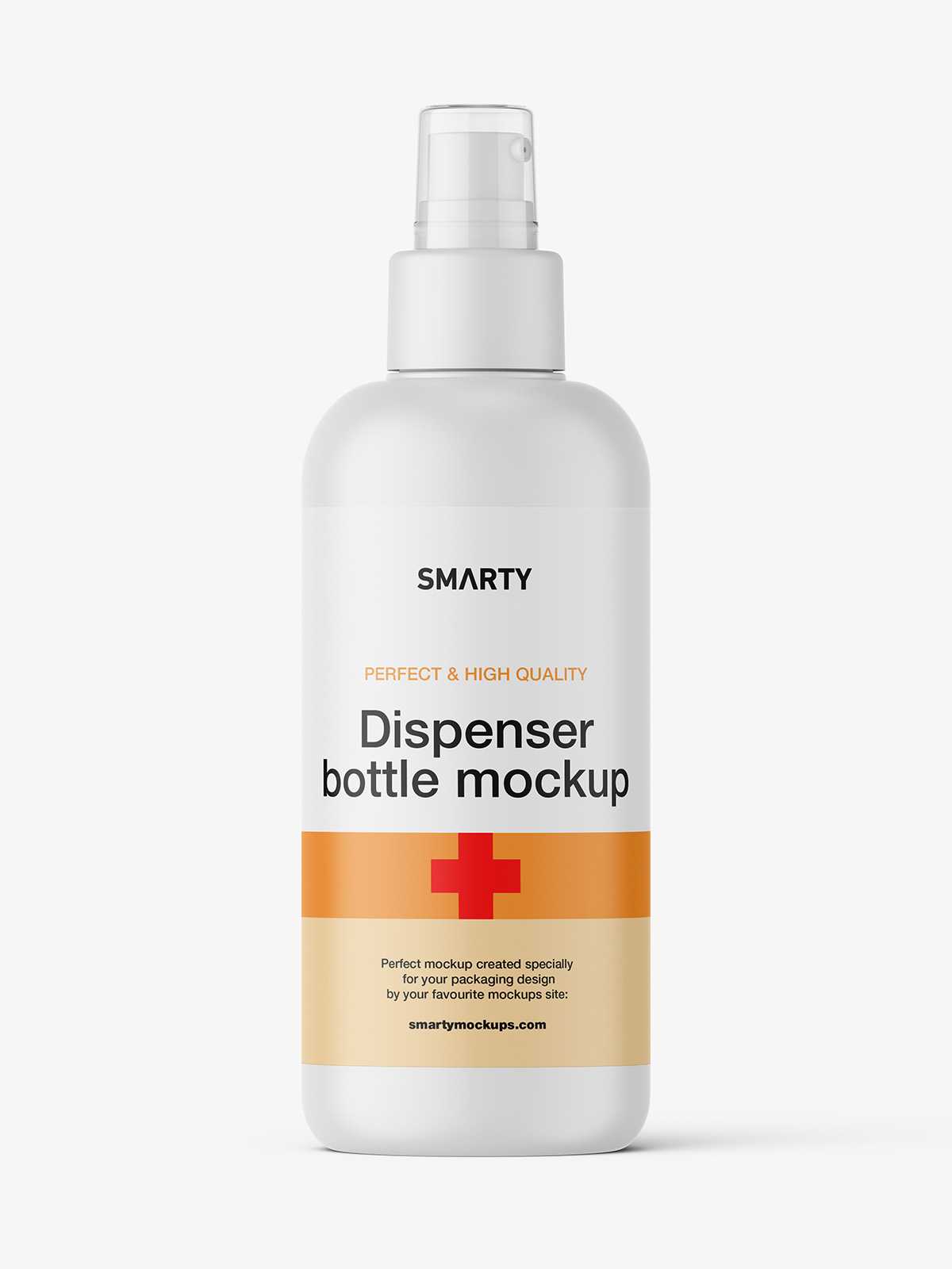 Matt bottle with dispenser mockup