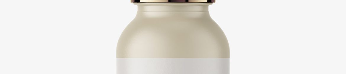 Matt bottle with dropper lid mockup