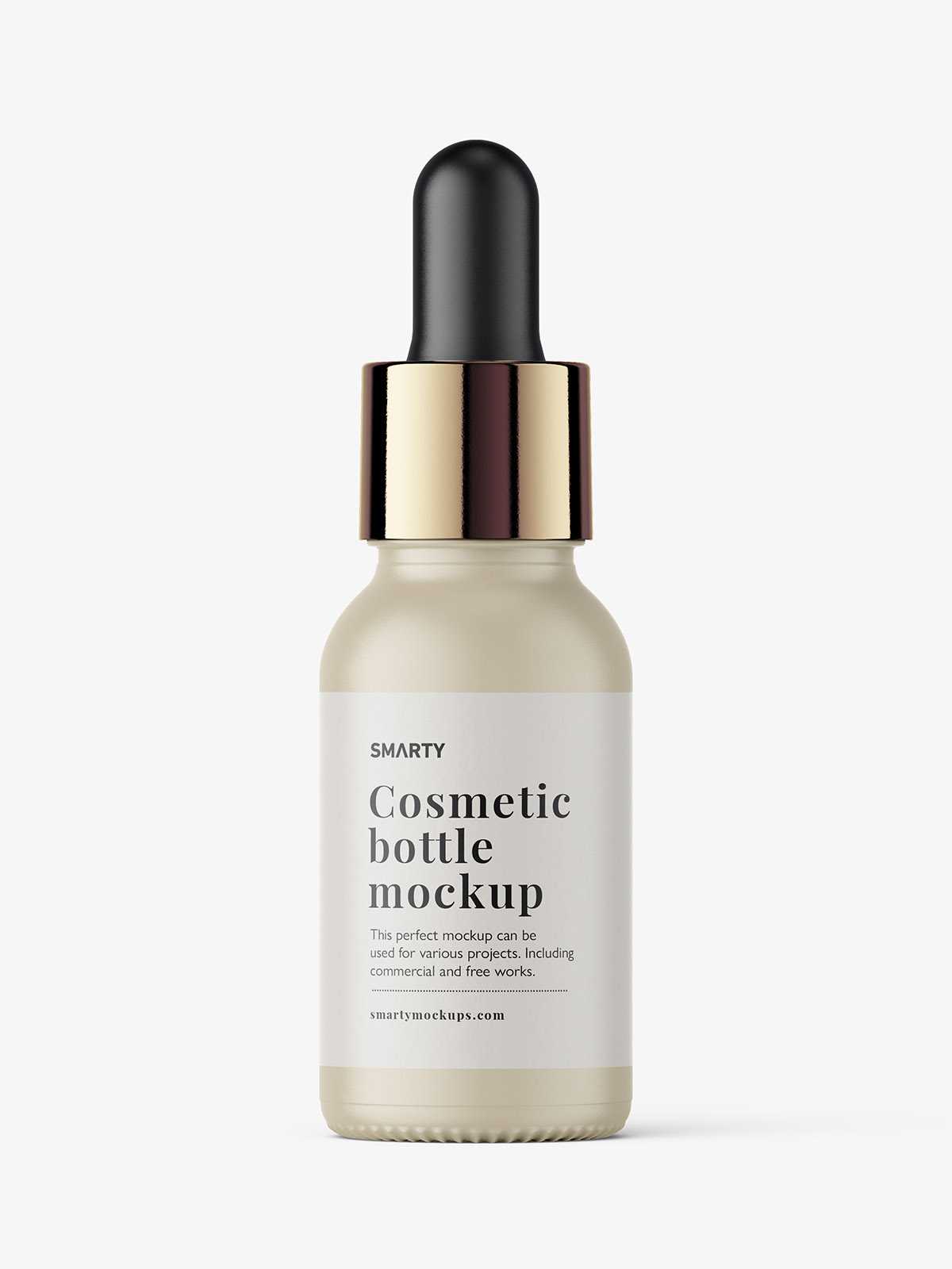 Matt bottle with dropper lid mockup